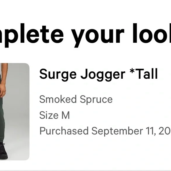 Lululemon Men’s Surge Jogger *Tall* Size M | Smoked Spruce - Picture 9 of 9